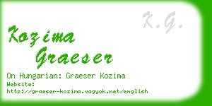 kozima graeser business card